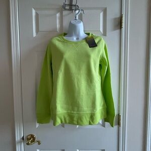 Tek Gear Women's Neon Green Crew Neck Sweatshirt